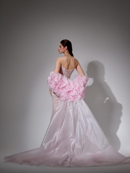 Samara Sharaé — Handcrafted embellished couture evening gown — Style SH12052, alternate view 13