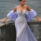 Samara Sharaé — Handcrafted embellished couture evening gown — Style SH12052