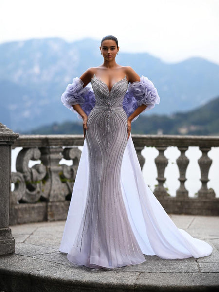 Samara Sharaé — Handcrafted embellished couture evening gown — Style SH12052, alternate view 2
