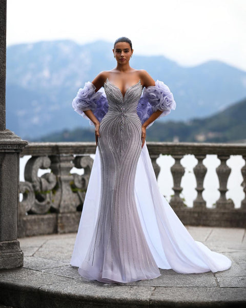 Samara Sharaé — Handcrafted embellished couture evening gown — Style SH12052, alternate view 2