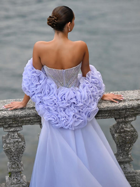 Samara Sharaé — Handcrafted embellished couture evening gown — Style SH12052, alternate view 3