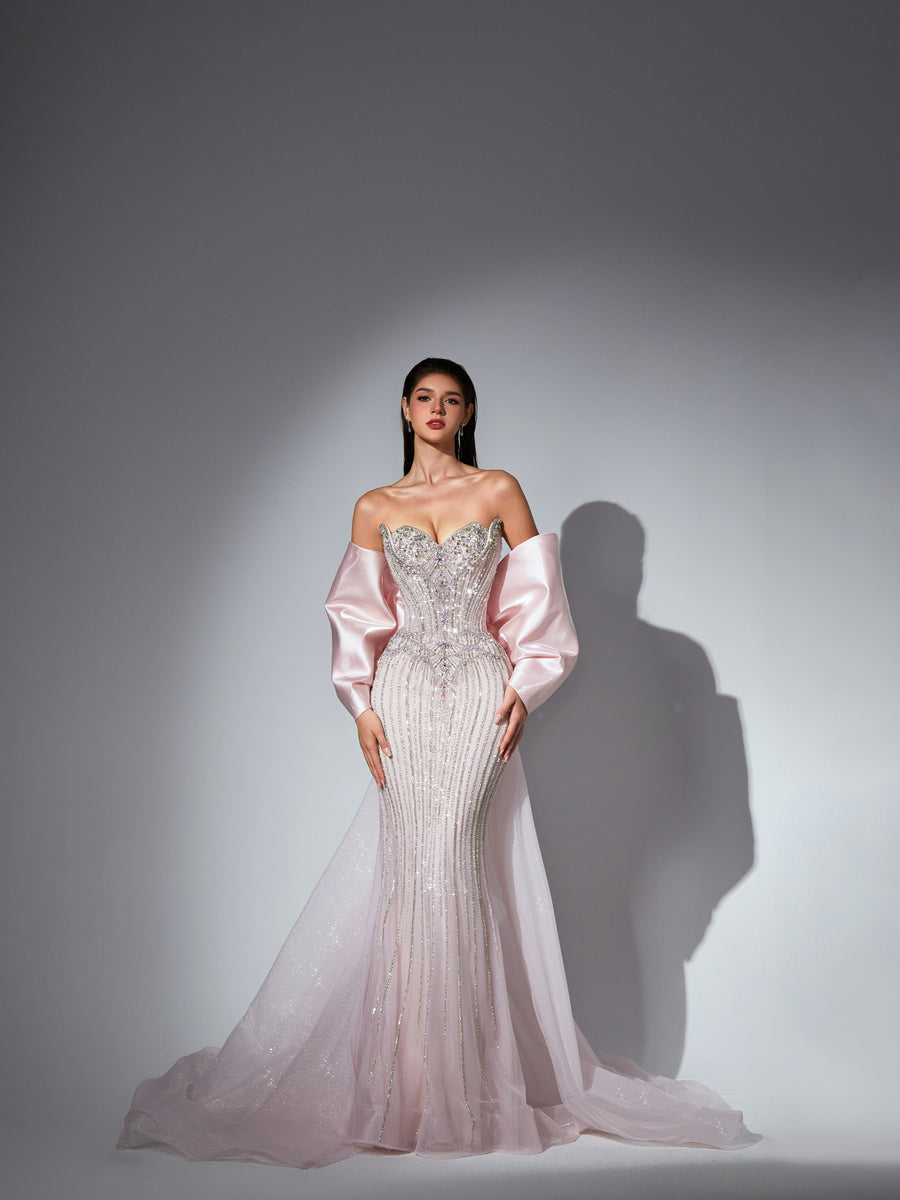 Arabella Sharaé — Handcrafted embellished couture evening gown — Style SH12053, alternate view 4