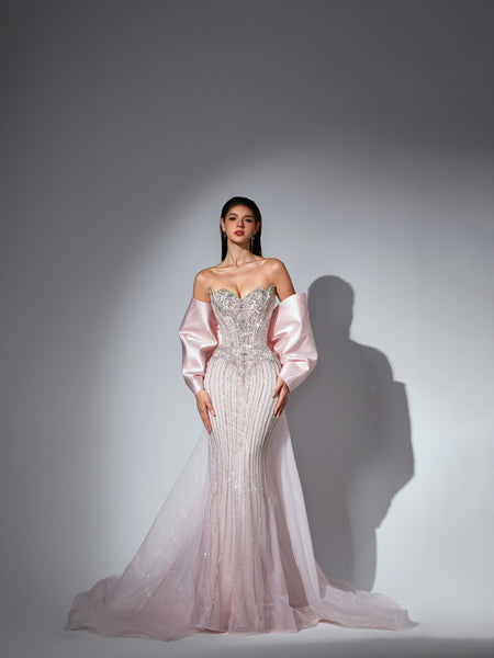Arabella Sharaé — Handcrafted embellished couture evening gown — Style SH12053, alternate view 4