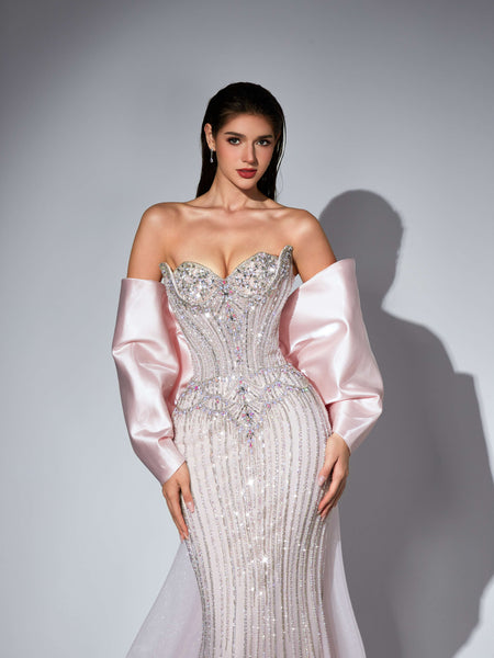 Arabella Sharaé — Handcrafted embellished couture evening gown — Style SH12053, alternate view 6