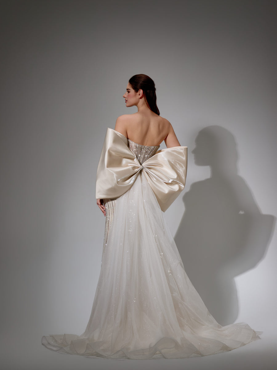 Arabella Sharaé — Handcrafted embellished couture evening gown — Style SH12053, alternate view 9