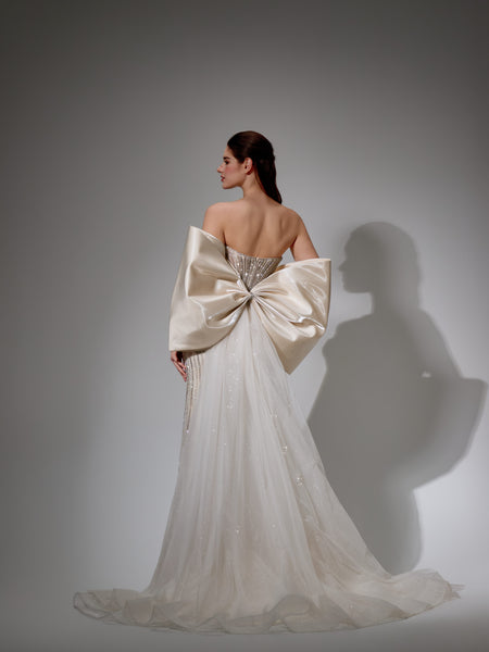 Arabella Sharaé — Handcrafted embellished couture evening gown — Style SH12053, alternate view 9