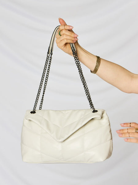 SHOMICO PU Leather Chain Handbag - Opulent EmpireSHOMICO PU Leather Chain HandbagOpulent Empire