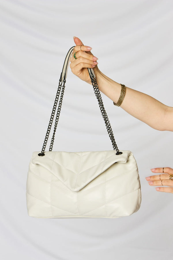 SHOMICO PU Leather Chain Handbag - Opulent EmpireSHOMICO PU Leather Chain HandbagOpulent Empire