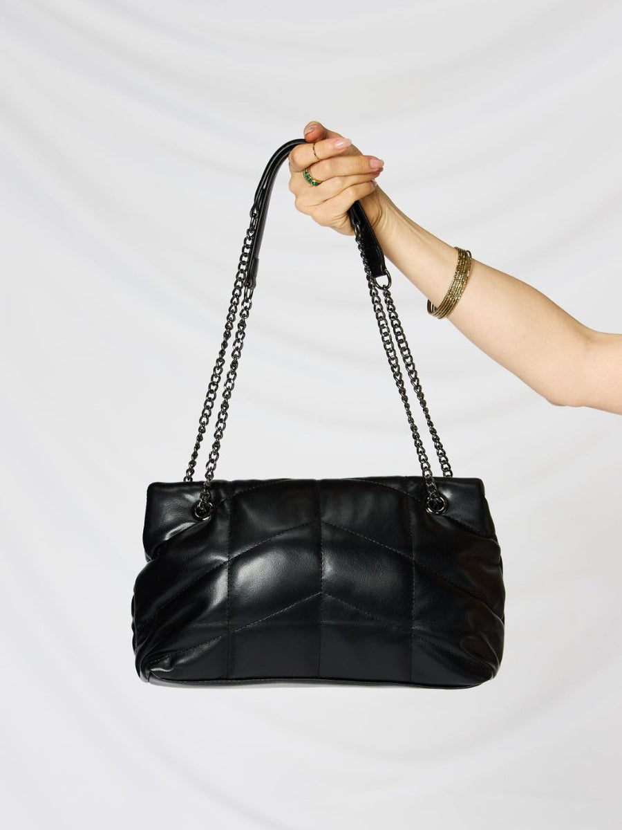 SHOMICO PU Leather Chain Handbag - Opulent EmpireSHOMICO PU Leather Chain HandbagOpulent Empire