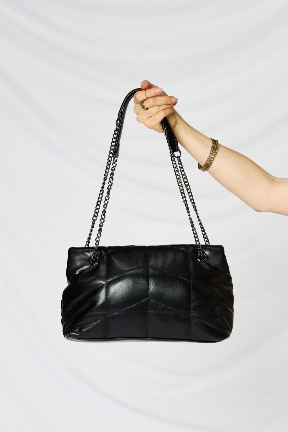 SHOMICO PU Leather Chain Handbag - Opulent EmpireSHOMICO PU Leather Chain HandbagOpulent Empire