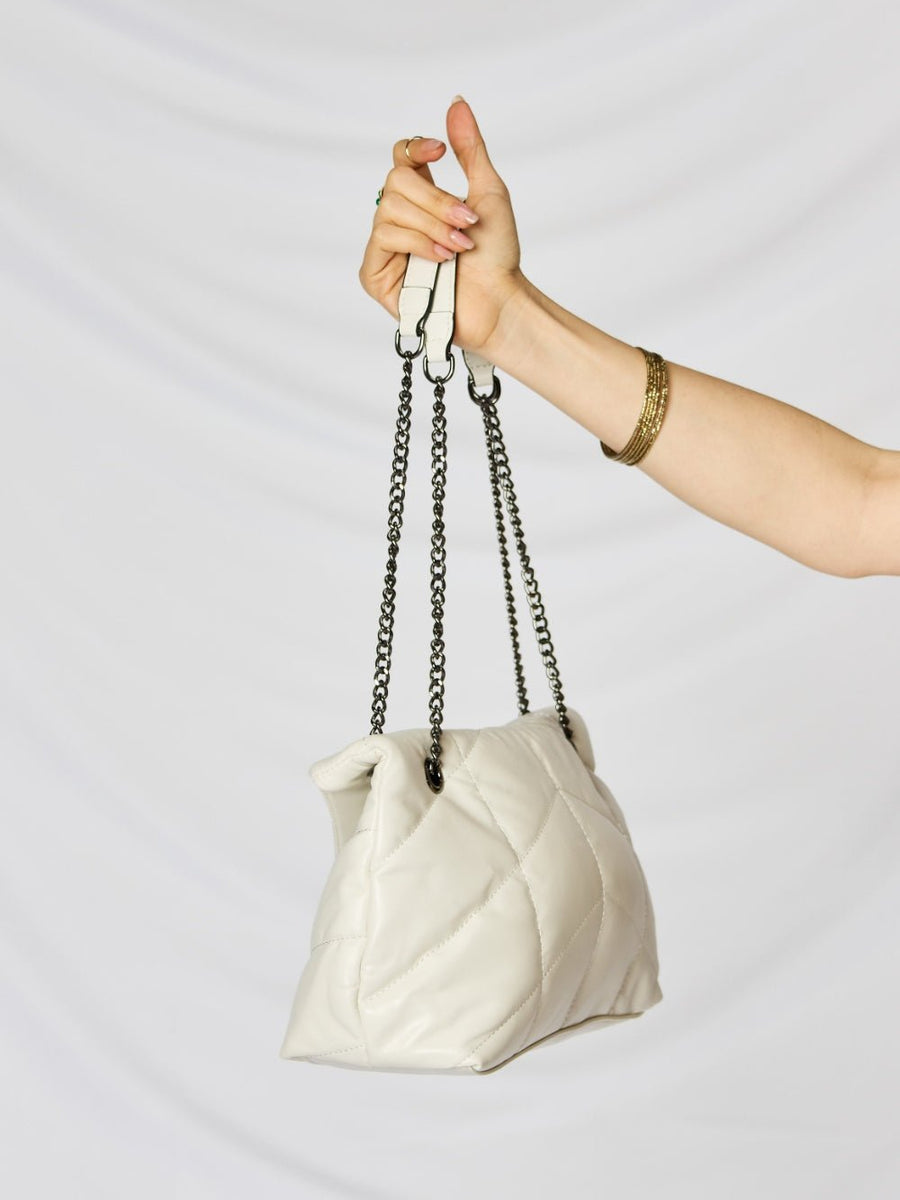 SHOMICO PU Leather Chain Handbag - Opulent EmpireSHOMICO PU Leather Chain HandbagOpulent Empire