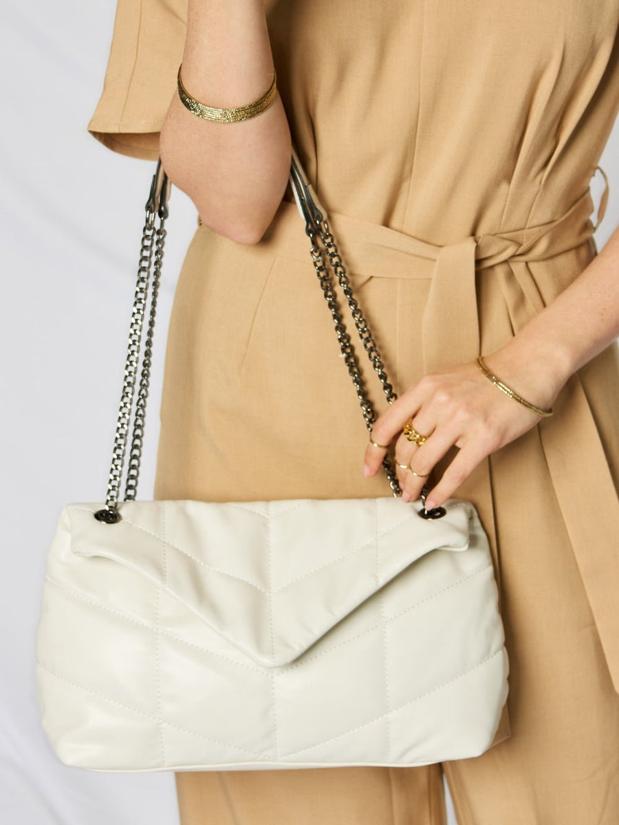 SHOMICO PU Leather Chain Handbag - Opulent EmpireSHOMICO PU Leather Chain HandbagOpulent Empire