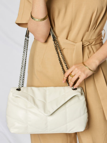 SHOMICO PU Leather Chain Handbag - Opulent EmpireSHOMICO PU Leather Chain HandbagOpulent Empire