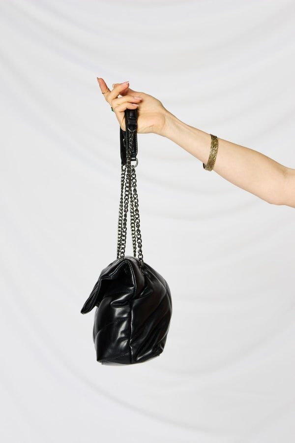 SHOMICO PU Leather Chain Handbag - Opulent EmpireSHOMICO PU Leather Chain HandbagOpulent Empire