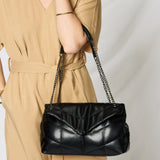 SHOMICO PU Leather Chain Handbag - Opulent EmpireSHOMICO PU Leather Chain HandbagOpulent Empire