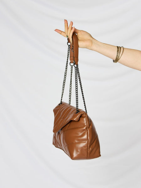 SHOMICO PU Leather Chain Handbag - Opulent EmpireSHOMICO PU Leather Chain HandbagOpulent Empire