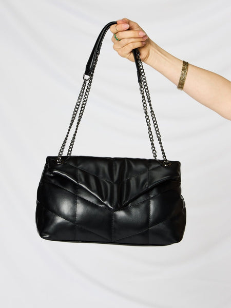 SHOMICO PU Leather Chain Handbag - Opulent EmpireSHOMICO PU Leather Chain HandbagOpulent Empire