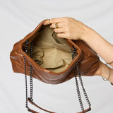 SHOMICO PU Leather Chain Handbag - Opulent EmpireSHOMICO PU Leather Chain HandbagOpulent Empire