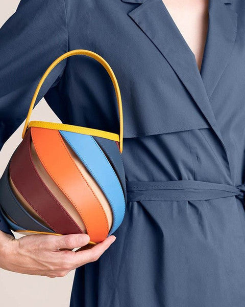 Splicing Bucket Pack Cylinder Type Single Shoulder Bag