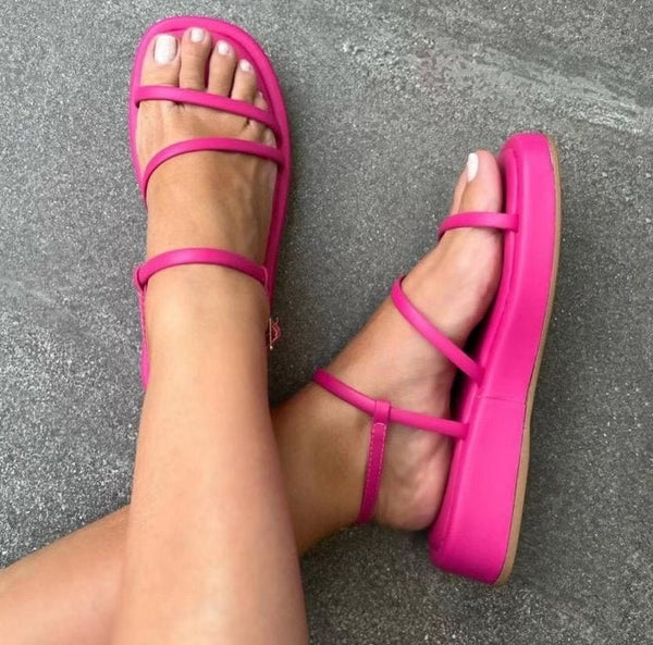 Strappy Sandals Square Toe Buckle Shoes Women Platform Beach Shoes - Opulent EmpireStrappy Sandals Square Toe Buckle Shoes Women Platform Beach ShoesOpulent Empire4