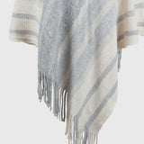 Striped Fringe Hem Hooded Poncho - Opulent EmpireStriped Fringe Hem Hooded PonchoOpulent EmpireClothing