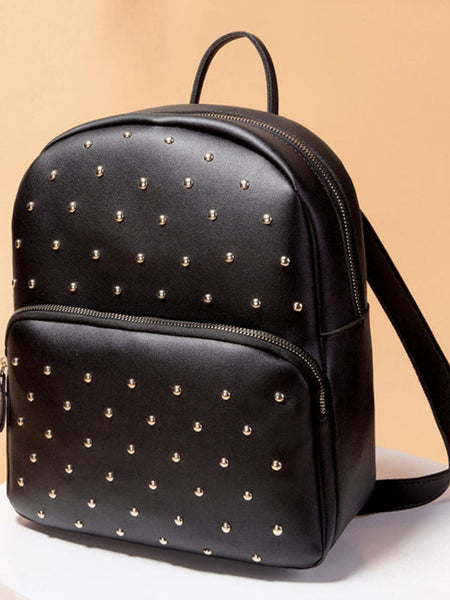 Studded PU Leather Backpack - Opulent EmpireStudded PU Leather BackpackOpulent Empire