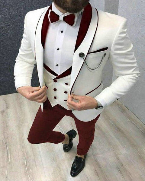 Suit Suit Men's Three-piece Suit Groomsman Suit Dress - Opulent EmpireSuit Suit Men's Three-piece Suit Groomsman Suit DressOpulent EmpireClothing