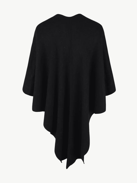 Surplice Neck Pom-Pom Trim Poncho - Opulent EmpireSurplice Neck Pom-Pom Trim PonchoOpulent EmpireClothing