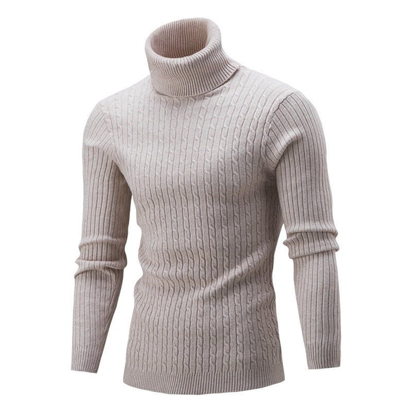 Sweater Twist Knit Sweater Slim-fit High Neck Knit - Opulent EmpireSweater Twist Knit Sweater Slim-fit High Neck KnitOpulent EmpireClothing