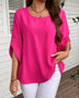 Swiss Dot Round Neck Blouse - Opulent EmpireSwiss Dot Round Neck BlouseOpulent Empire