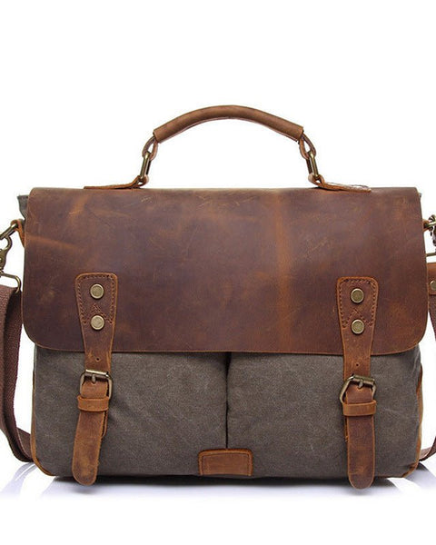 The cross-border supply man satchel canvas bag computer bag retro with Crazy Horse male package Amazon explosion - Opulent EmpireThe cross-border supply man satchel canvas bag computer bag retro with Crazy Horse male package Amazon explosionOpulent EmpireMen Bags