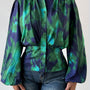 Tie-Dye Button Up Balloon Sleeve Blouse - Opulent EmpireTie-Dye Button Up Balloon Sleeve BlouseOpulent Empire