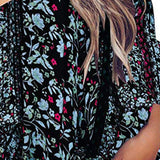 Tied Printed Off-Shoulder Half Sleeve Blouse - Opulent EmpireTied Printed Off-Shoulder Half Sleeve BlouseOpulent Empire