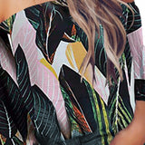 Tied Printed Off-Shoulder Half Sleeve Blouse - Opulent EmpireTied Printed Off-Shoulder Half Sleeve BlouseOpulent Empire