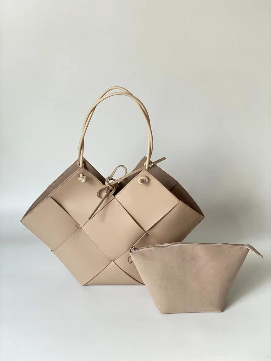 Tote Bag Top Genuine Leather Women Woven Bag Spring And Summer Fashion - Opulent EmpireTote Bag Top Genuine Leather Women Woven Bag Spring And Summer FashionOpulent EmpireLadies Bag