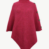 Turtleneck Buttoned Poncho - Opulent EmpireTurtleneck Buttoned PonchoOpulent EmpireClothing