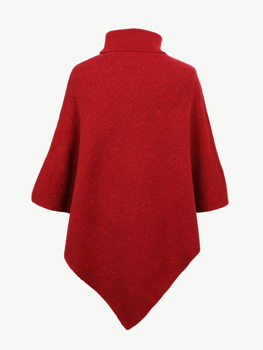 Turtleneck Buttoned Poncho - Opulent EmpireTurtleneck Buttoned PonchoOpulent EmpireClothing