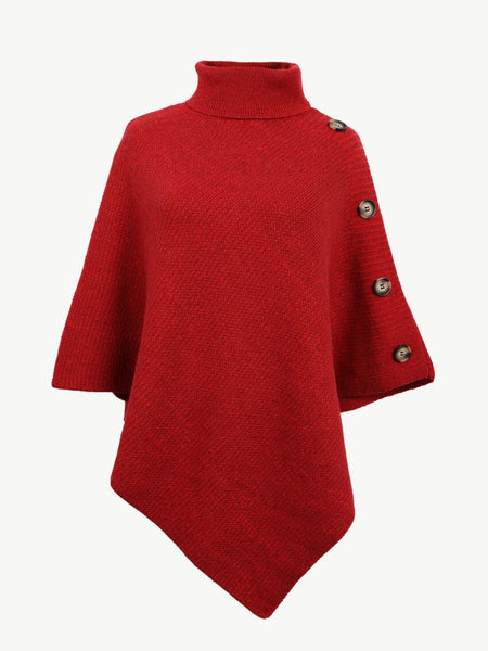 Turtleneck Buttoned Poncho - Opulent EmpireTurtleneck Buttoned PonchoOpulent EmpireClothing