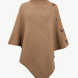 Turtleneck Buttoned Poncho - Opulent EmpireTurtleneck Buttoned PonchoOpulent EmpireClothing