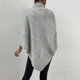 Turtleneck Buttoned Poncho - Opulent EmpireTurtleneck Buttoned PonchoOpulent EmpireClothing