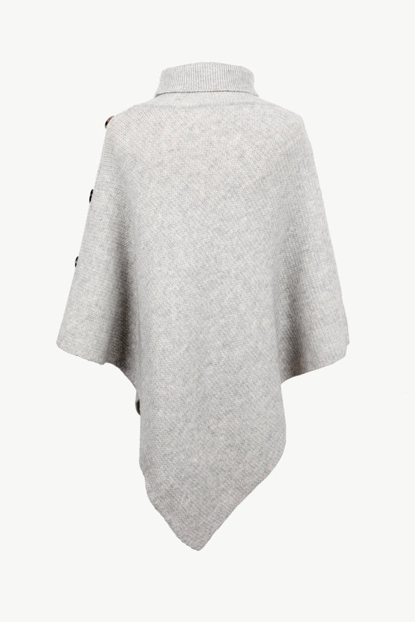 Turtleneck Buttoned Poncho - Opulent EmpireTurtleneck Buttoned PonchoOpulent EmpireClothing