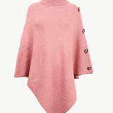 Turtleneck Buttoned Poncho - Opulent EmpireTurtleneck Buttoned PonchoOpulent EmpireClothing