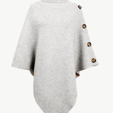 Turtleneck Buttoned Poncho - Opulent EmpireTurtleneck Buttoned PonchoOpulent EmpireClothing