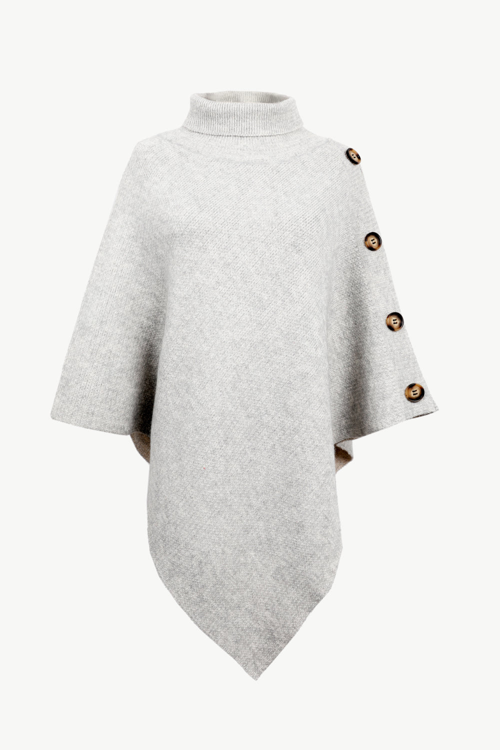 Turtleneck Buttoned Poncho - Opulent EmpireTurtleneck Buttoned PonchoOpulent EmpireClothing