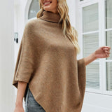 Turtleneck Buttoned Poncho - Opulent EmpireTurtleneck Buttoned PonchoOpulent EmpireClothing