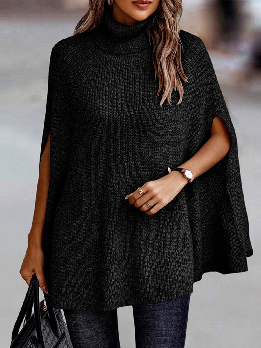 Turtleneck Dolman Sleeve Poncho - Opulent EmpireTurtleneck Dolman Sleeve PonchoOpulent EmpireClothing