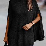 Turtleneck Dolman Sleeve Poncho - Opulent EmpireTurtleneck Dolman Sleeve PonchoOpulent EmpireClothing