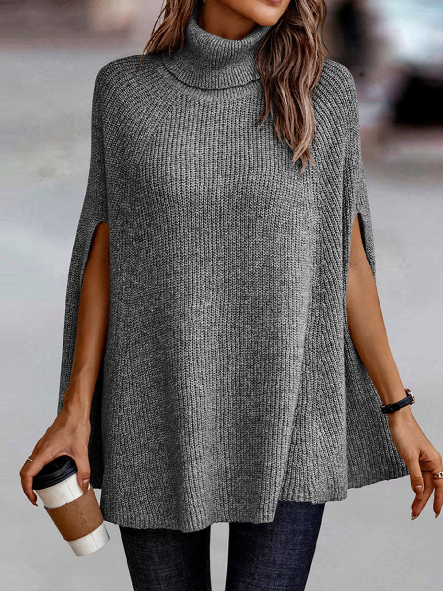 Turtleneck Dolman Sleeve Poncho - Opulent EmpireTurtleneck Dolman Sleeve PonchoOpulent EmpireClothing