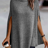 Turtleneck Dolman Sleeve Poncho - Opulent EmpireTurtleneck Dolman Sleeve PonchoOpulent EmpireClothing