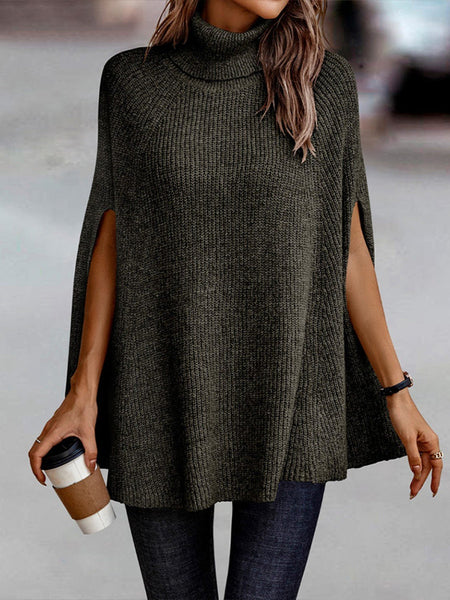 Turtleneck Dolman Sleeve Poncho - Opulent EmpireTurtleneck Dolman Sleeve PonchoOpulent EmpireClothing